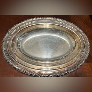 Elegant Silver Oval Serving Platter